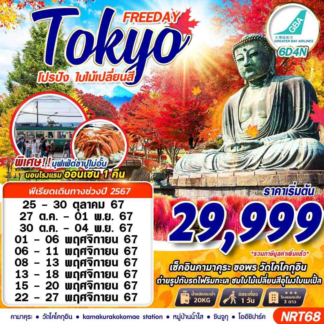 ทัวร์ญี่ปุ่น TOKYO AUTUMN โปรปัง ใบไม้เปลี่ยนสี (FREEDAY) 6วัน 4คืน (HB)